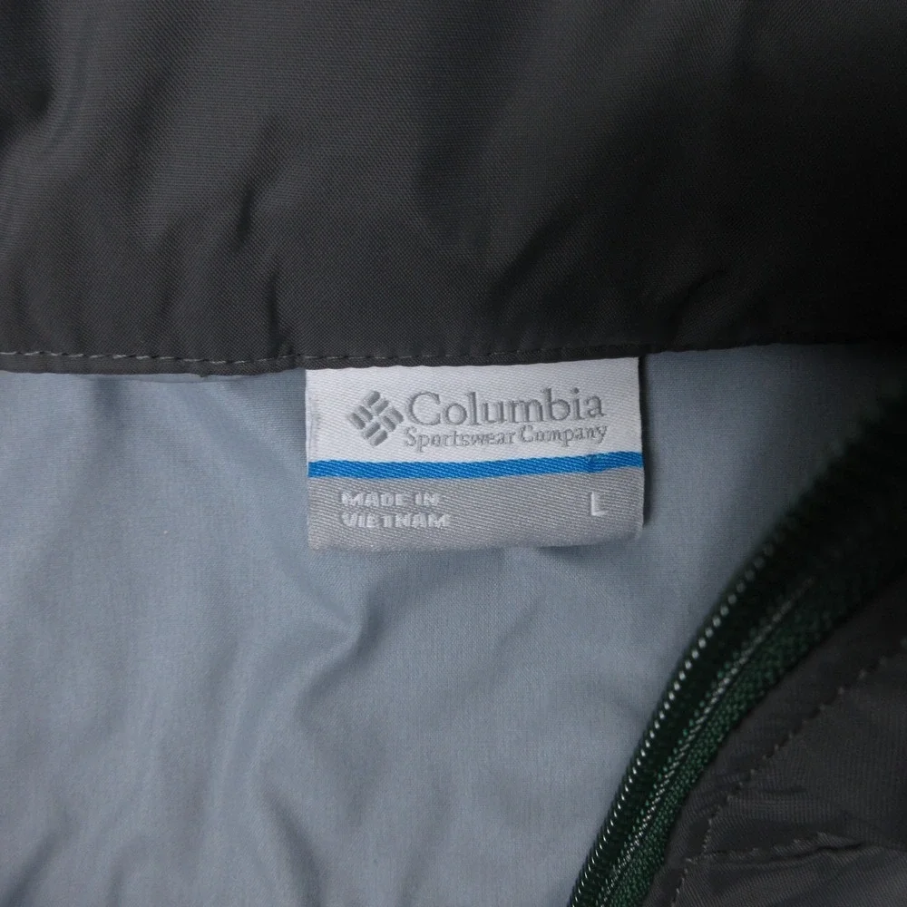 Miami‎ Hurricanes Jacket Mens Large Green Columbia Windbreaker Logo College